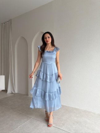 YVONNE Midi Elbise 7546 - Bebe Mavisi 