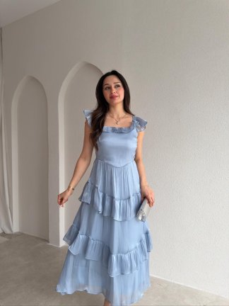 YVONNE Midi Elbise 7546 - Bebe Mavisi - 2