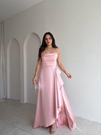 ZADİE Maxi Elbise 9632 - Pudra 