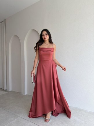 ZADİE Maxi Elbise 9632 - Gül Kurusu 