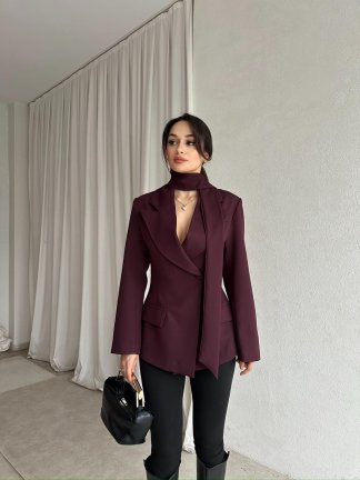 ZEGNA Ceket 8370 - Bordo - 3