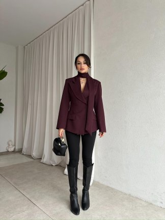 ZEGNA Ceket 8370 - Bordo - 2