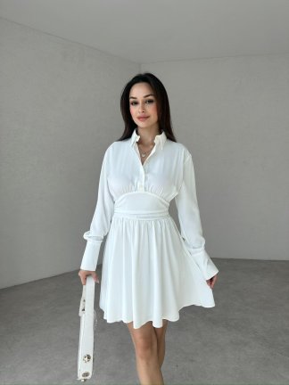 ZETA Mini Elbise 4872 - Beyaz - 1