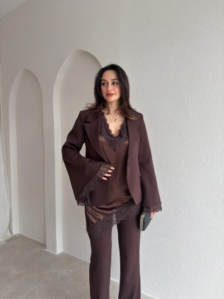 ZOEY Üçlü Takım 6881 - Acı Kahve - 3