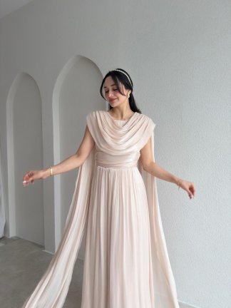 ZUZANNA Maxi Elbise 9069 - Krem - 2