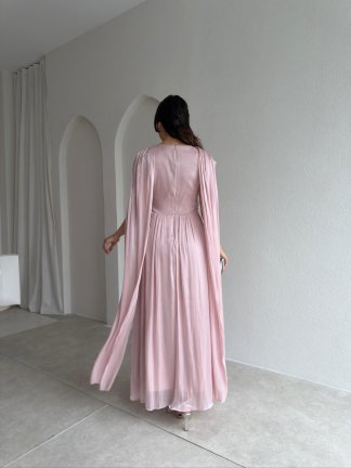 ZUZANNA Maxi Elbise 9069 - Pudra - 3