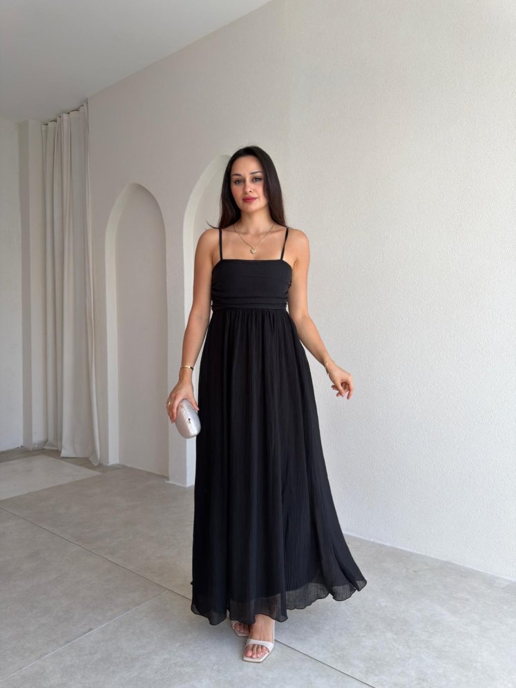 ADENYA Midi Elbise 3045 - Siyah - Mooi Butik