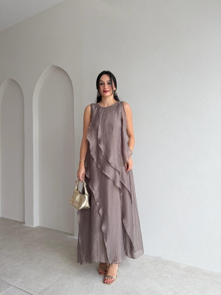 ALDO Maxi Elbise 5641 - Kahverengi - Mooi Butik