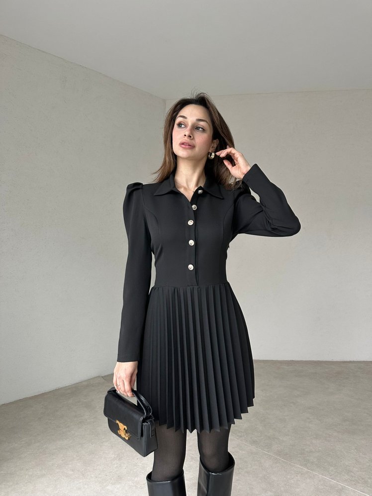 ALGİS Mini Elbise 2029 - Siyah - Mooi Butik