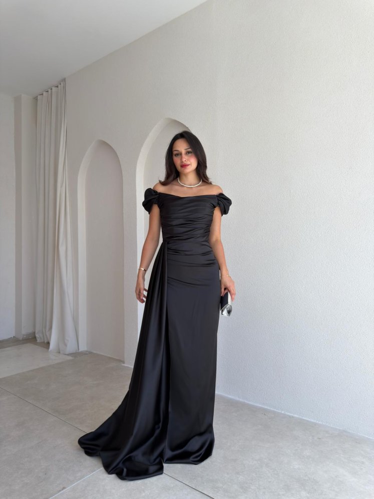 ALGORA Maxi Elbise 3046 - Siyah - Mooi Butik