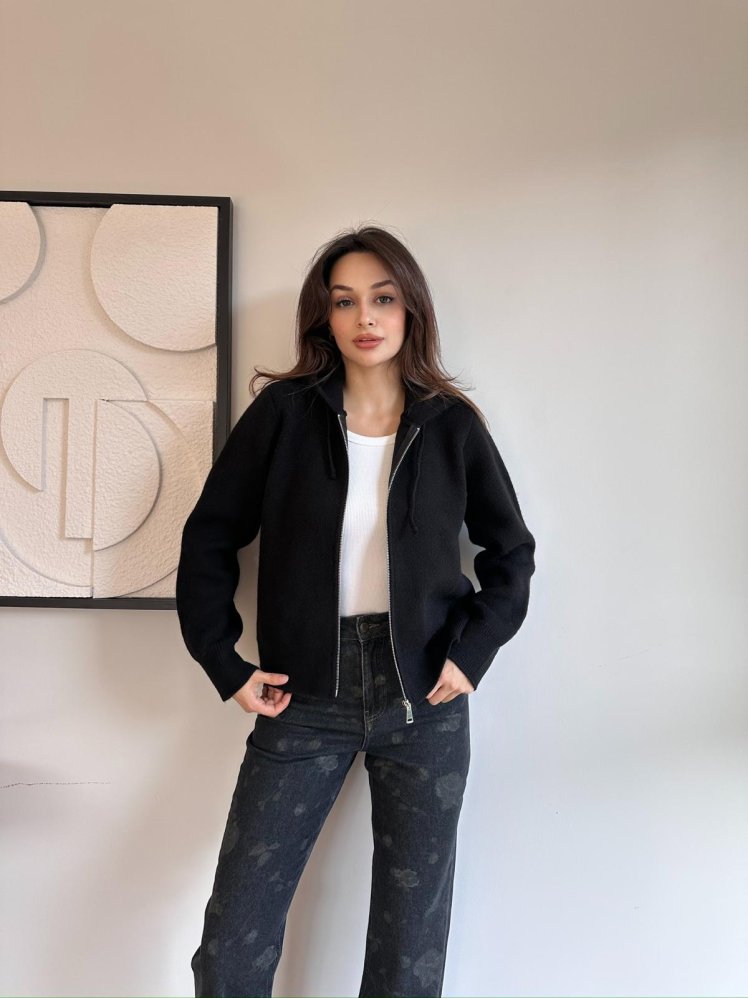 ALİCE Hırka 8489 - Siyah - Mooi Butik