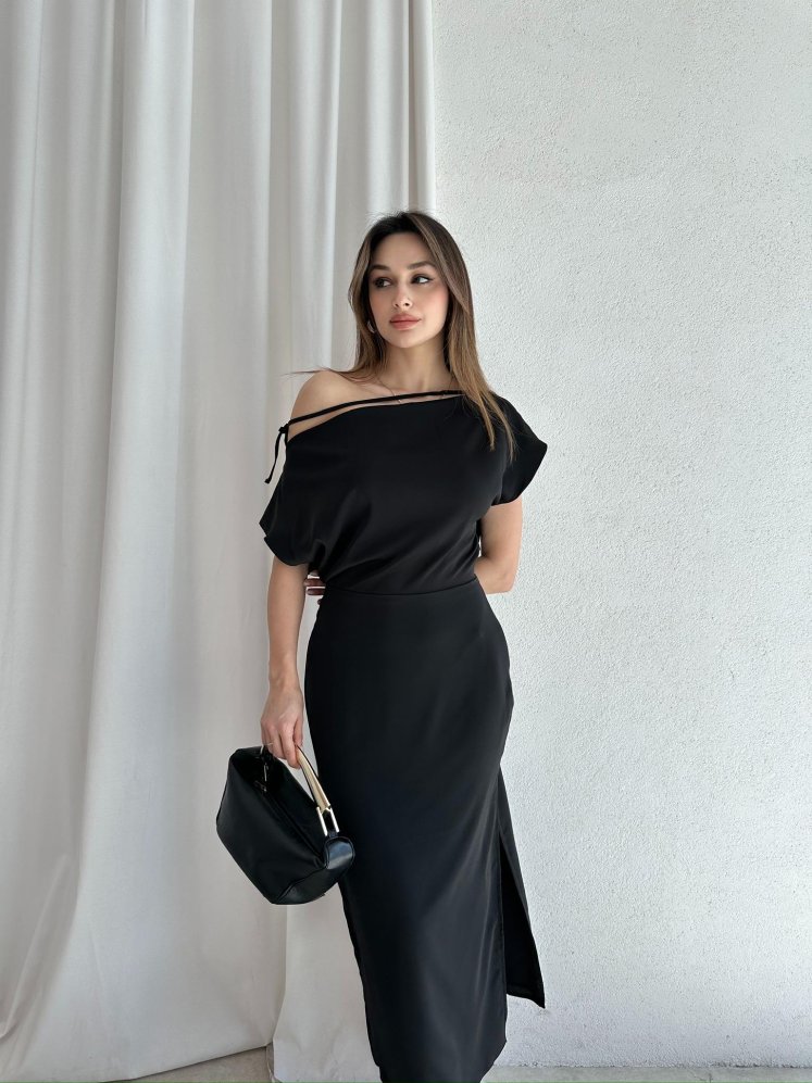 ALİX Midi Elbise 5039 - Siyah - Mooi Butik