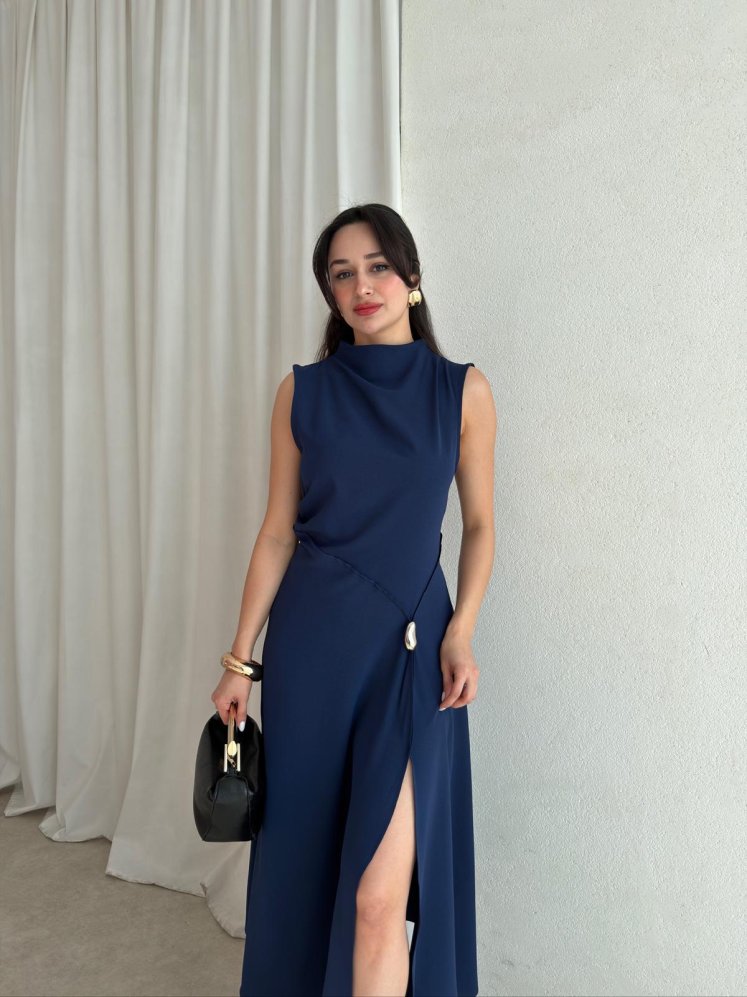 ALLERLİ Elbise 7894 - Lacivert - Mooi Butik