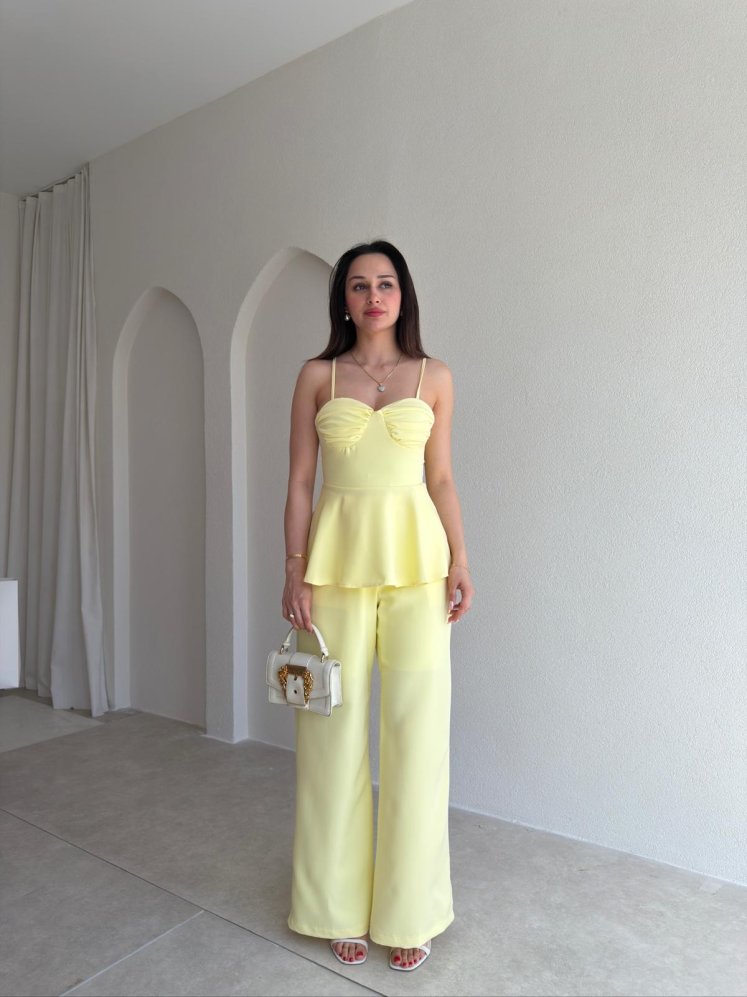 ALONE Takım 5494 - Sarı - Mooi Butik