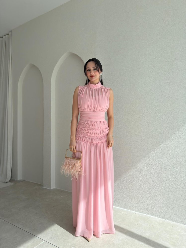 ALVİN Maxi Elbise 2013 - Pembe - Mooi Butik