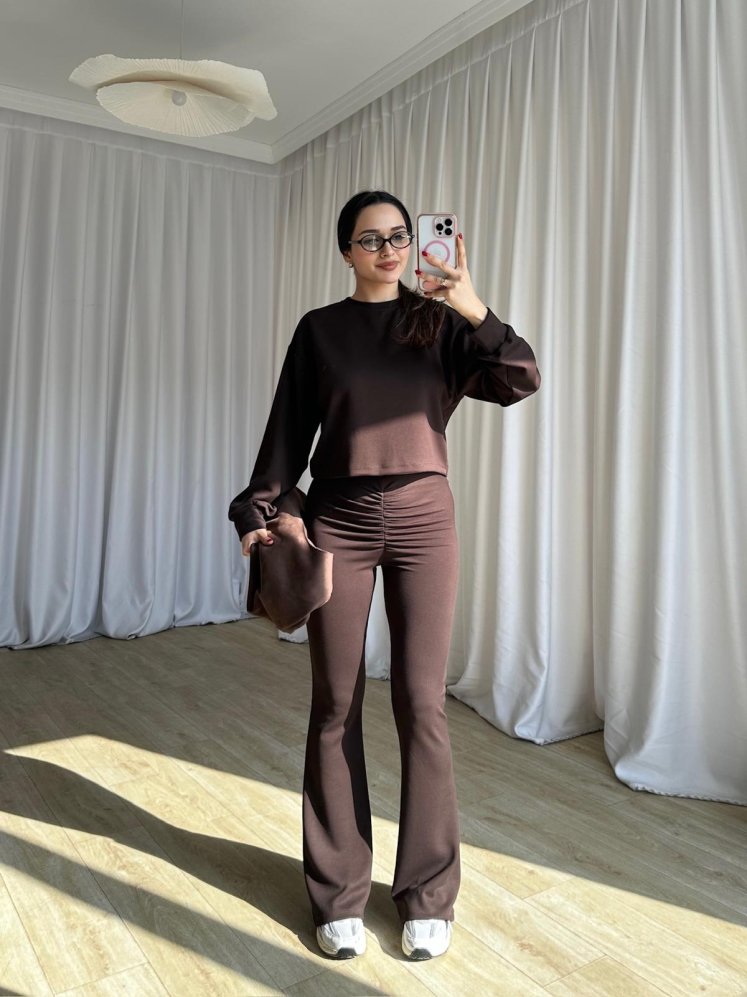 AMANDA Takım 8730 - Acı Kahve - Mooi Butik