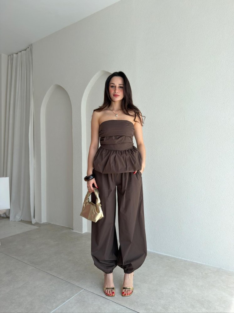 AMY Straplez Takım 8213 - Acı Kahve - Mooi Butik