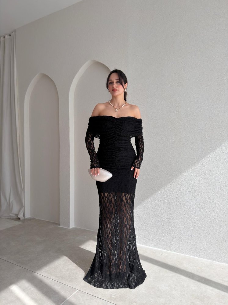 ANDERSON Maxi Elbise 8877 - Siyah - Mooi Butik