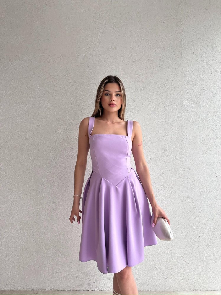 ANERY Mini Elbise 5091 - Lila - Mooi Butik