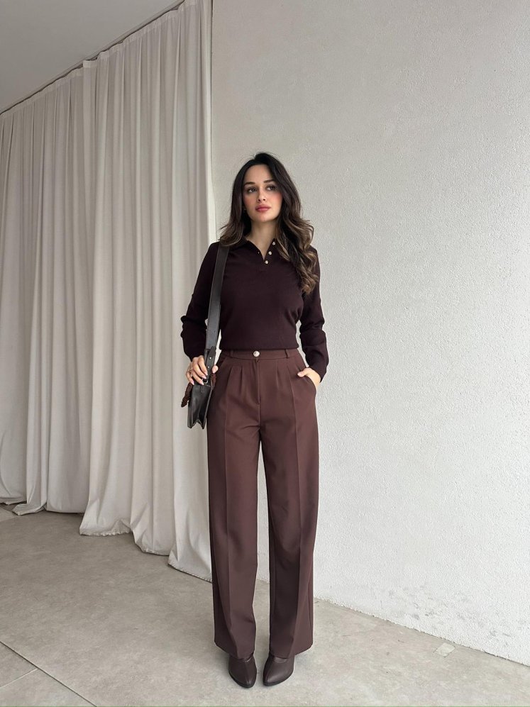 AROA Pantolon 2649 - Acı Kahve - Mooi Butik