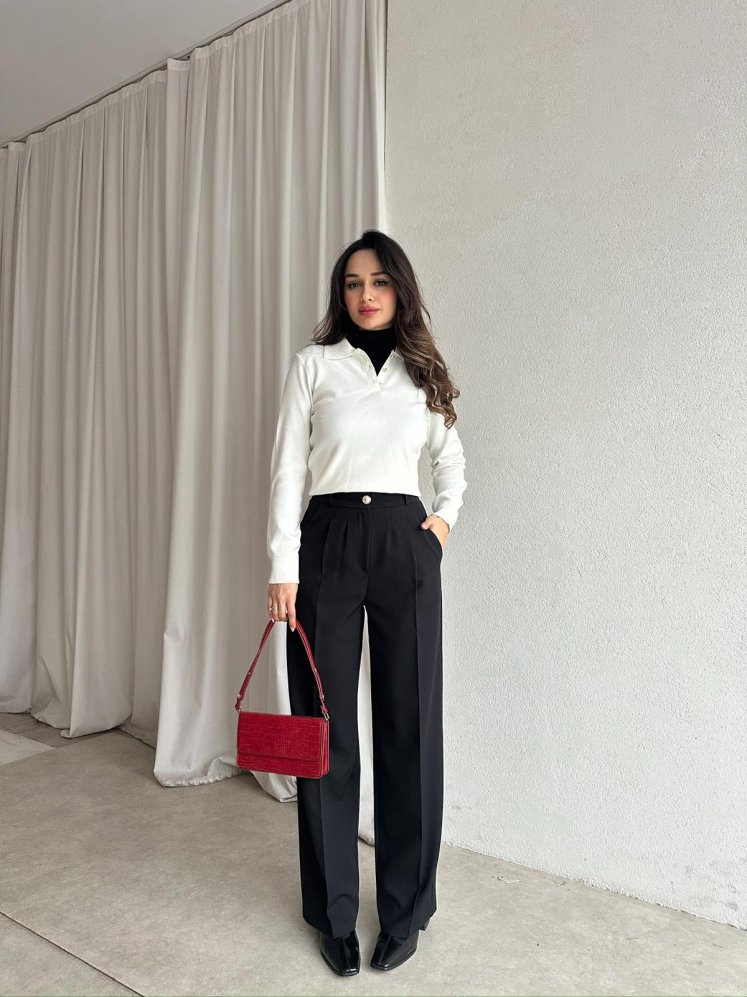 AROA Pantolon 2649 - Siyah - Mooi Butik