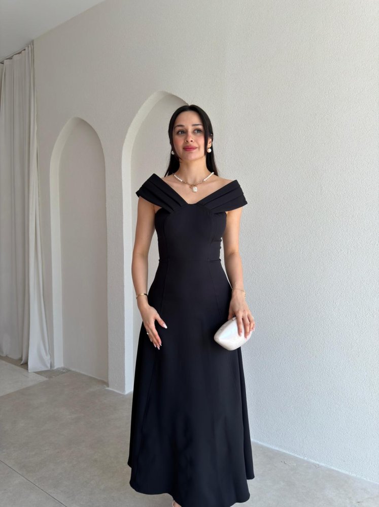 ARTEMİS Maxi Elbise 8600 - Siyah - Mooi Butik