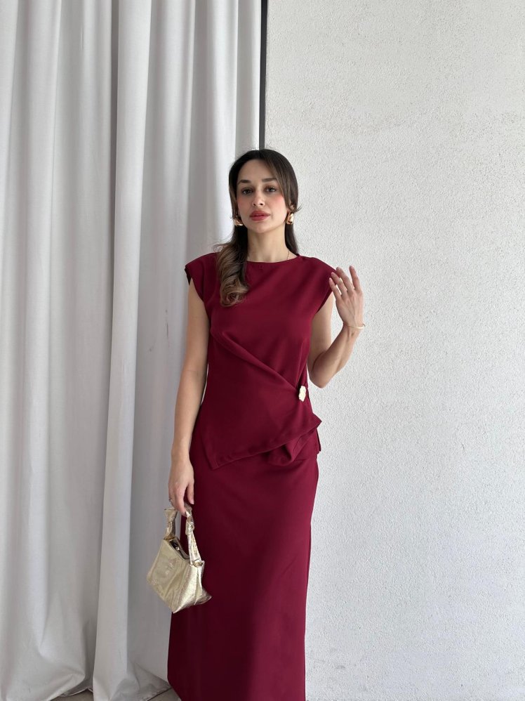 ASPEN Takım 5079 - Bordo - Mooi Butik