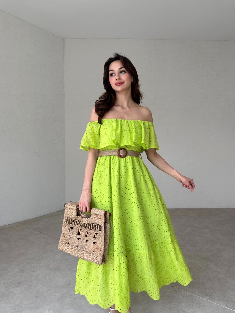 ASSENS Midi Elbise 4009 - Yeşil - Mooi Butik