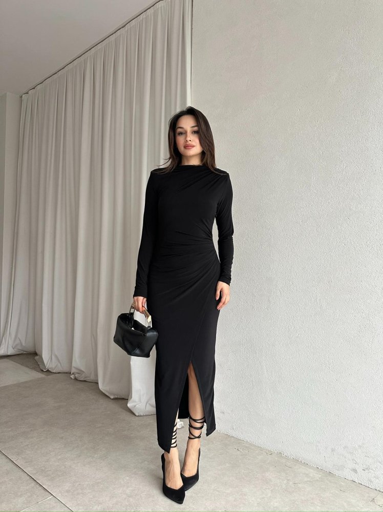 AURA Elbise 8416 - Siyah - Mooi Butik