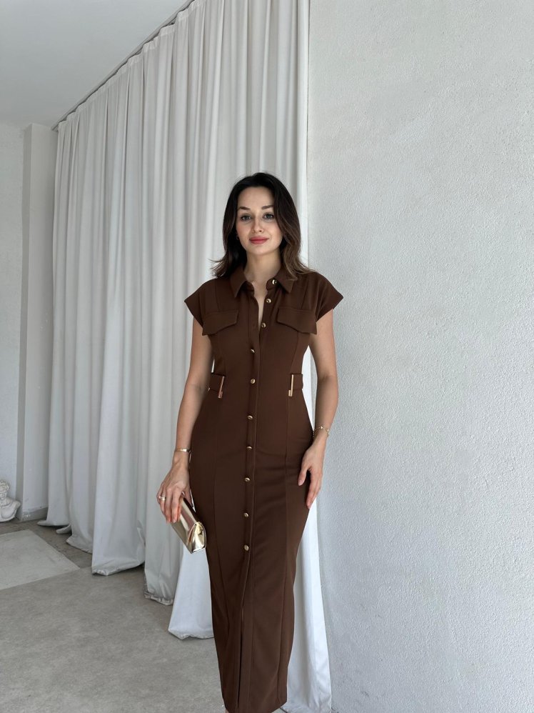 AVENGER Elbise 8050 - Acı Kahve - Mooi Butik