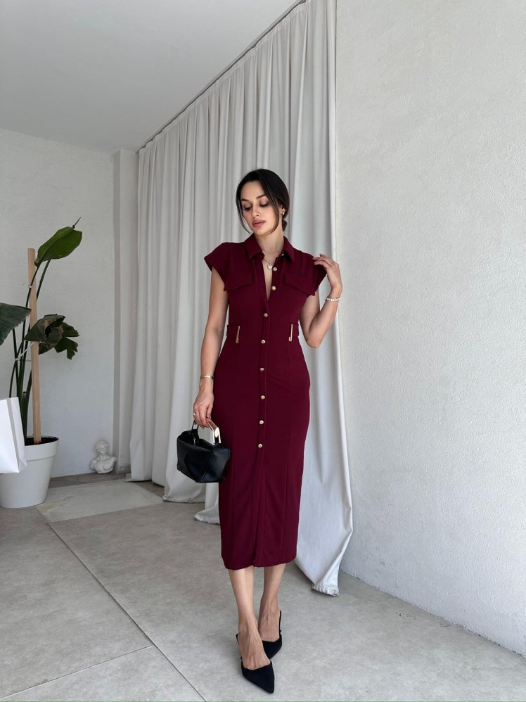 AVENGER Elbise 8050 - Bordo - Mooi