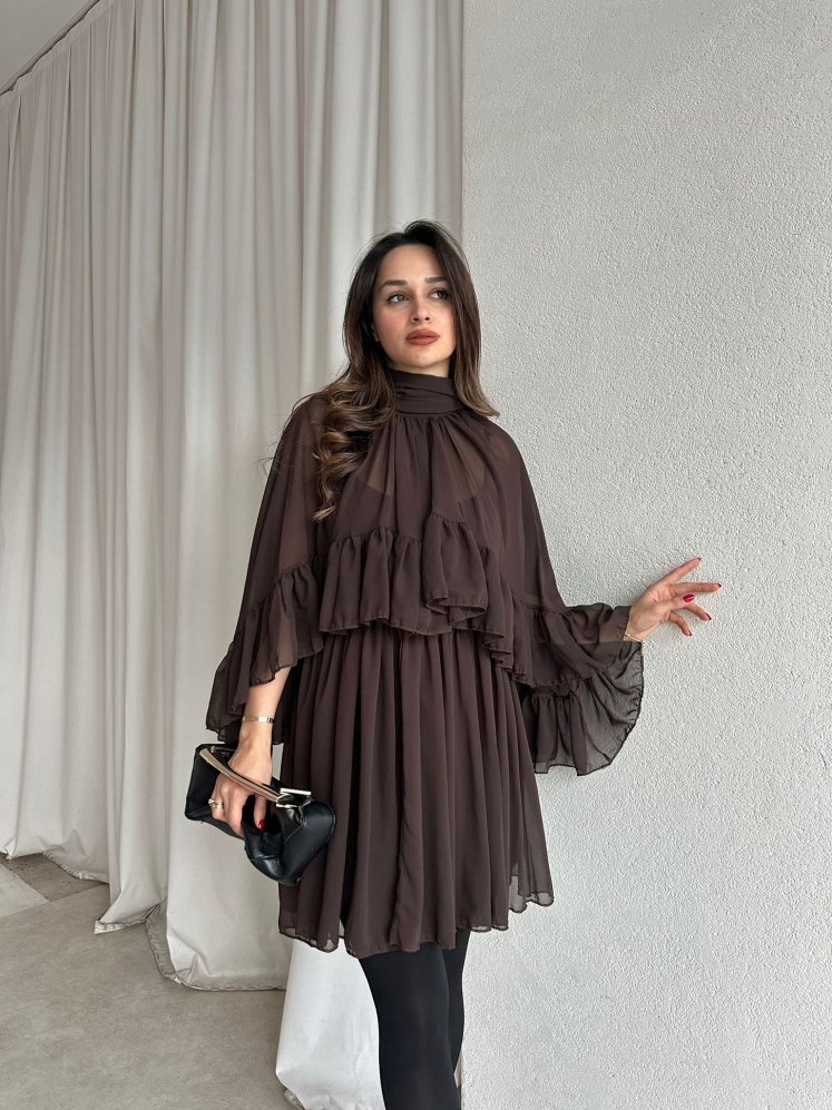 BAHAMA Elbise 8738 - Acı Kahve - Mooi Butik