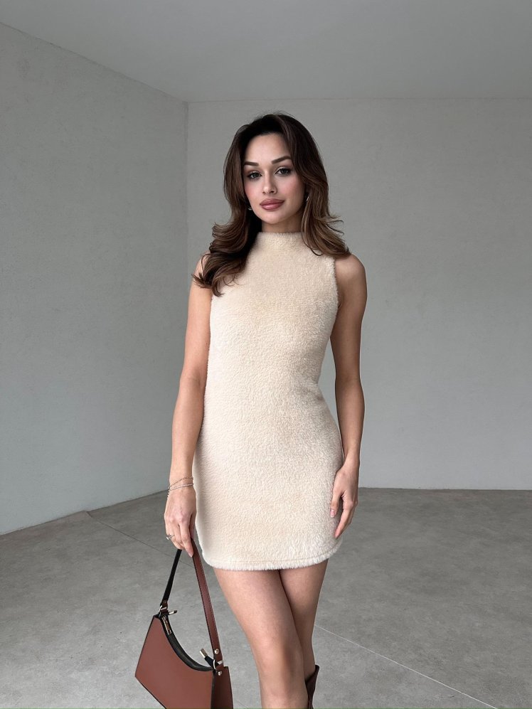 BAMBERG Mini Elbise 5774 - Krem - Mooi Butik