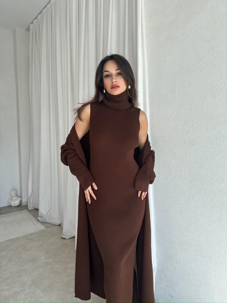 BARNEY Takım 4093 - Acı Kahve - Mooi Butik