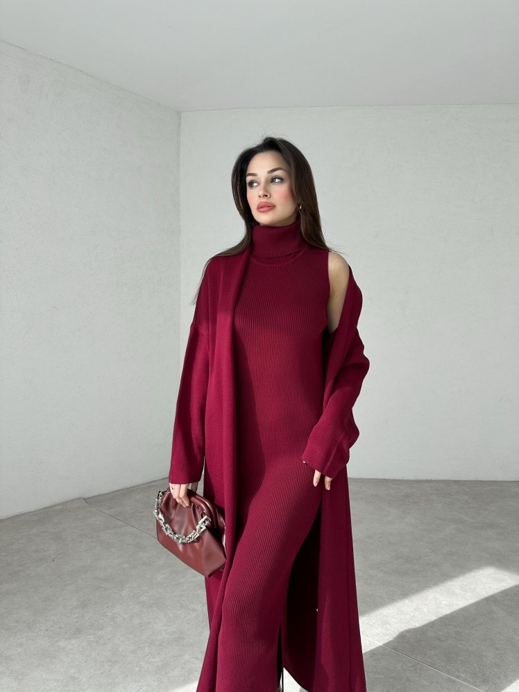 BARNEY Takım 4093 - Bordo - Mooi Butik