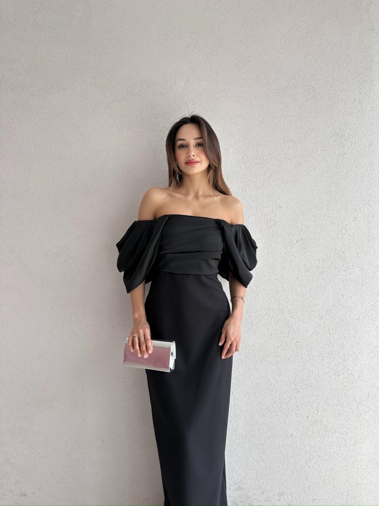 BARUCCİ Maxi Elbise 7005 - Siyah - Mooi Butik