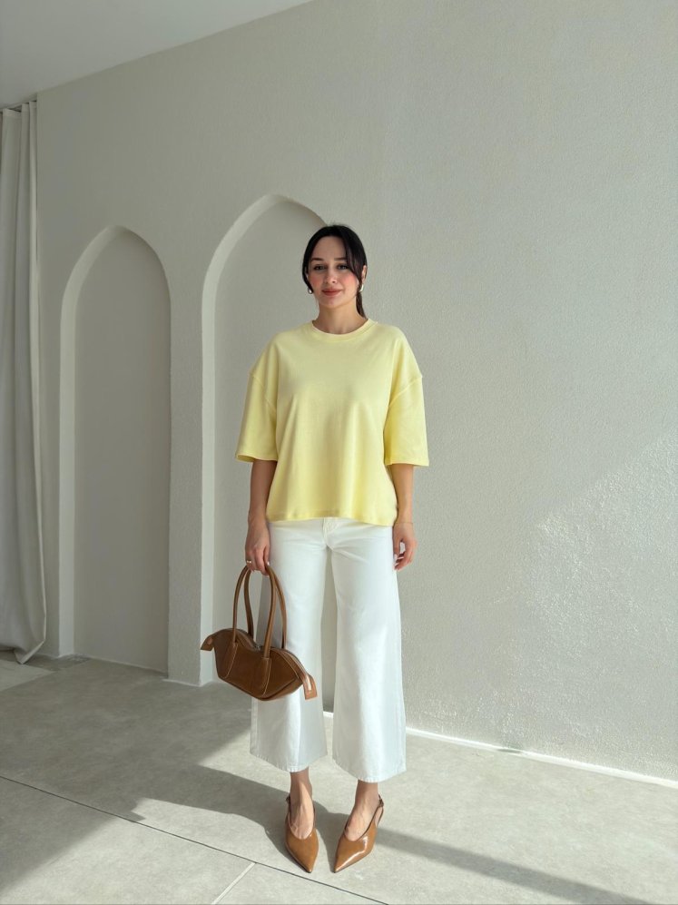 BASEL T-Shirt 8999 - Sarı - Mooi Butik (1)