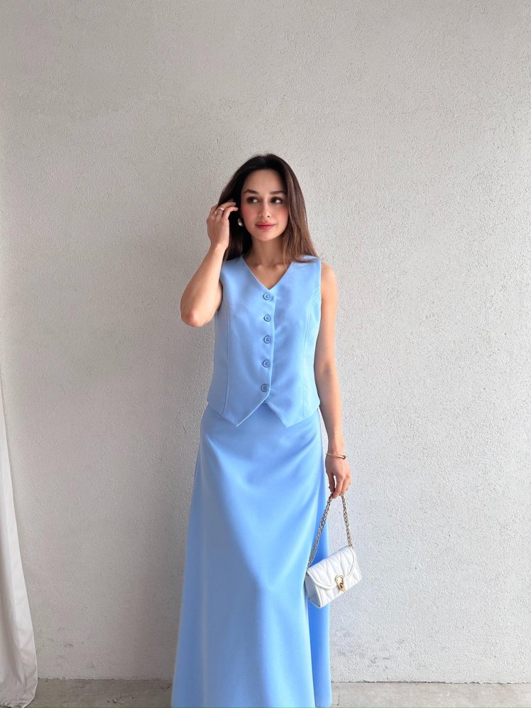 BATESO Takım 6454 - Mavi - Mooi Butik