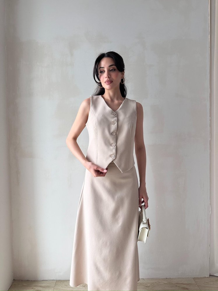 BATESO Takım 6454 - Krem - Mooi Butik