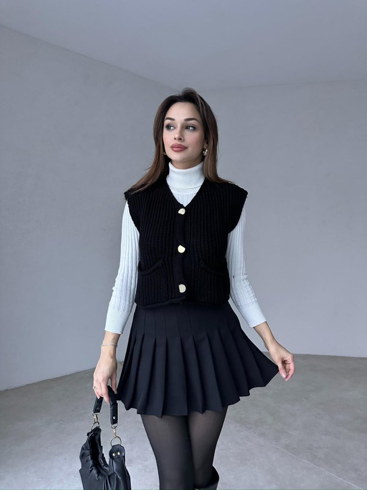 BELLOC Yelek 6773 - Siyah - Mooi Butik