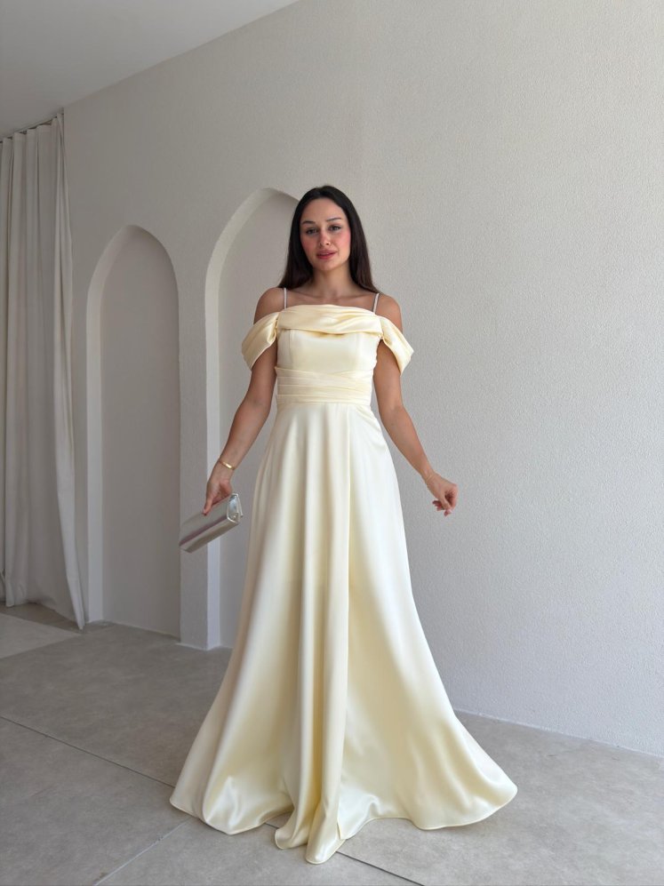 BERİLLA Maxi Elbise 1020 - Sarı - Mooi Butik