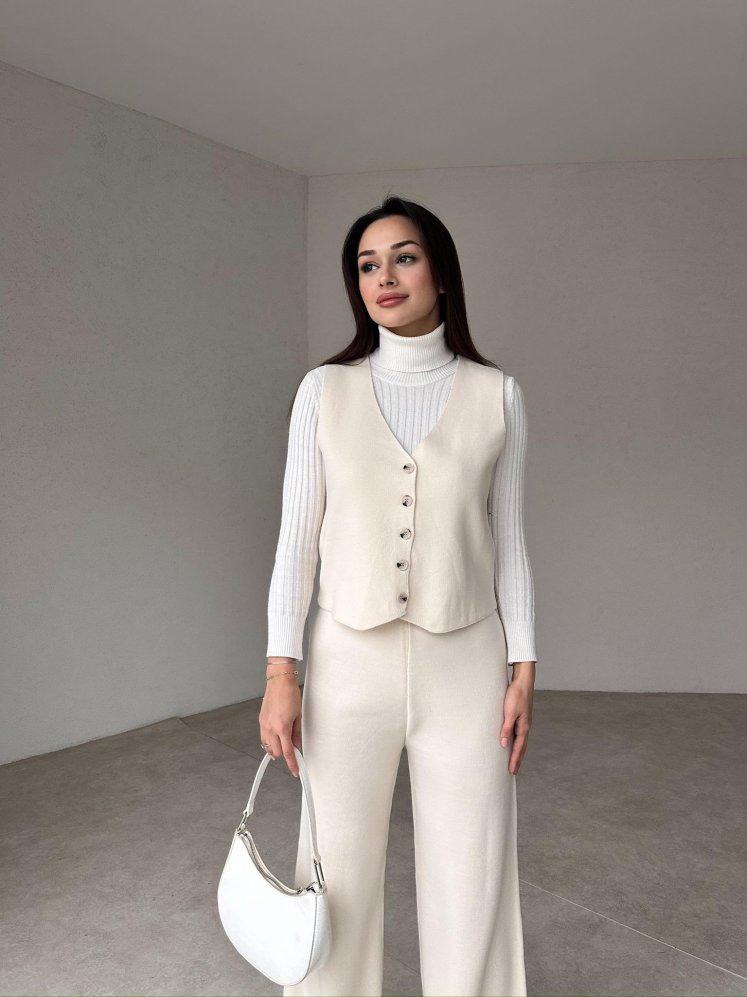 BERTON Takım 1733 - Krem - Mooi Butik