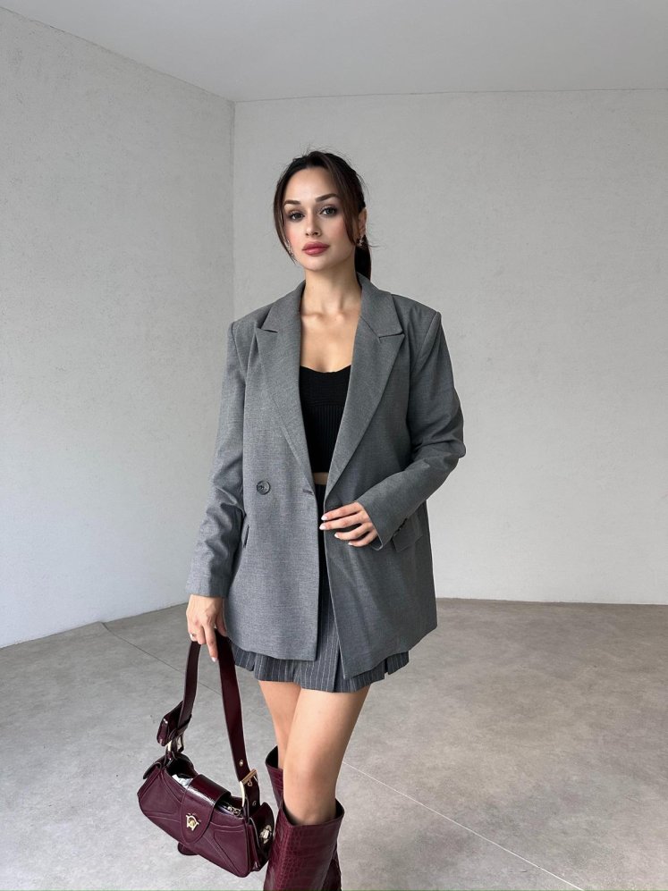 BLOW Ceket 3173 - Gri - Mooi Butik