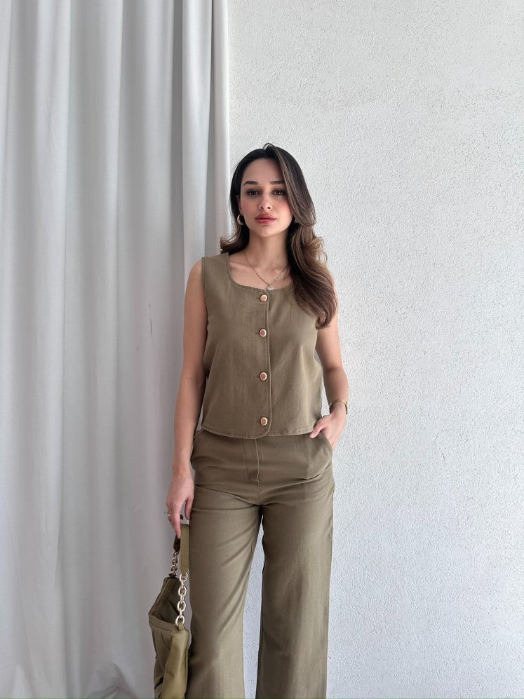 BOBBİE Takım 9863 - Haki - Mooi Butik