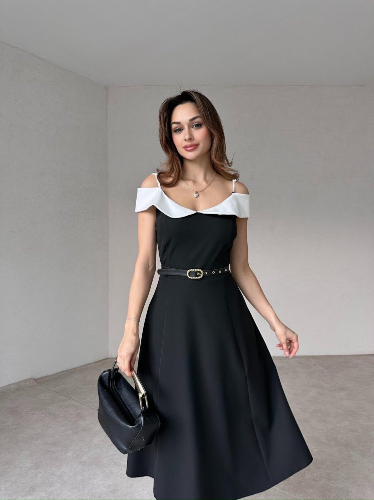 BOBROSS Midi Elbise 6544 - Siyah - Mooi Butik