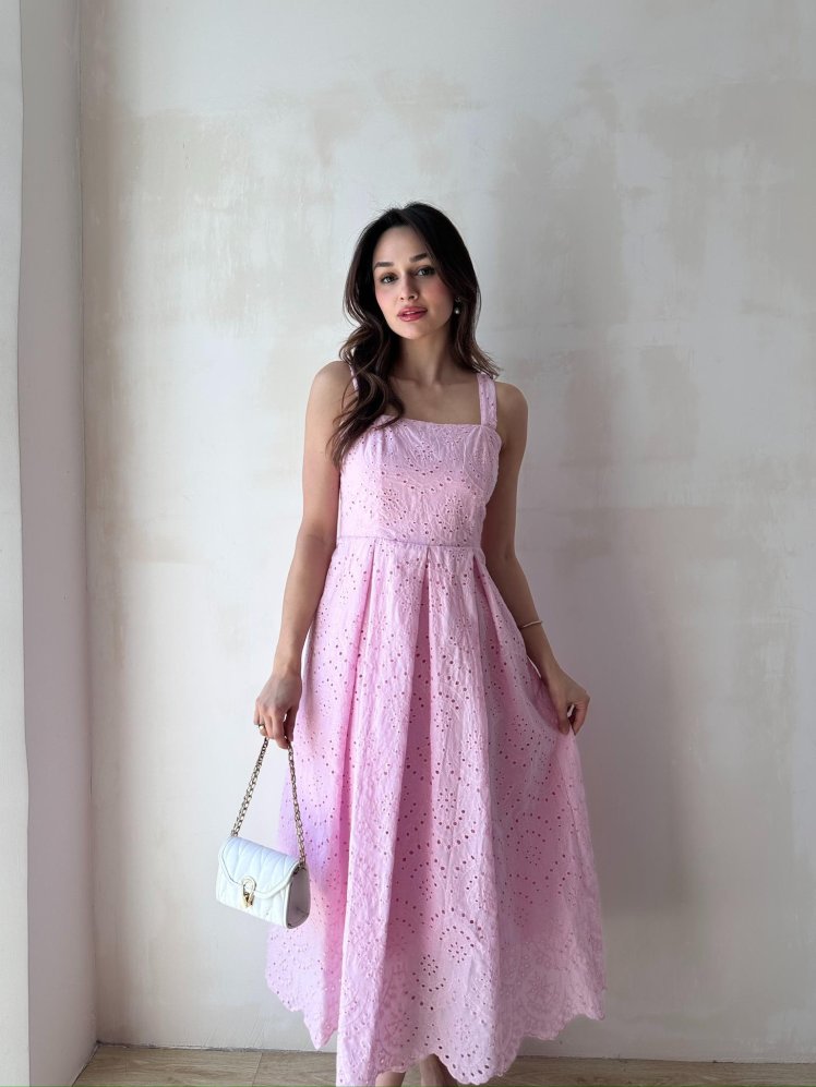 BOESE Midi Elbise 8054 - Pembe - Mooi Butik