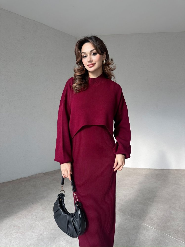 BOWDEN Takım 3017 - Bordo - Mooi Butik