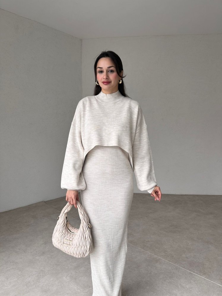 BOWDEN Takım 3017 - Krem - Mooi Butik