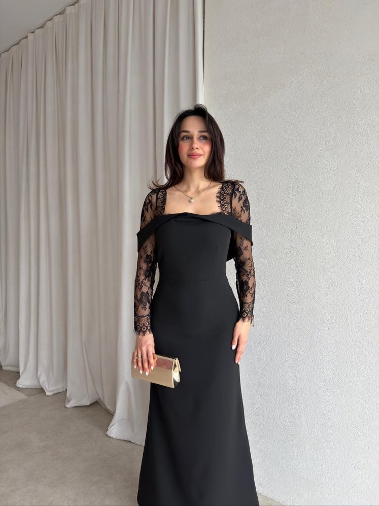 BRANDY Midi Elbise 8831 - Siyah - Mooi Butik