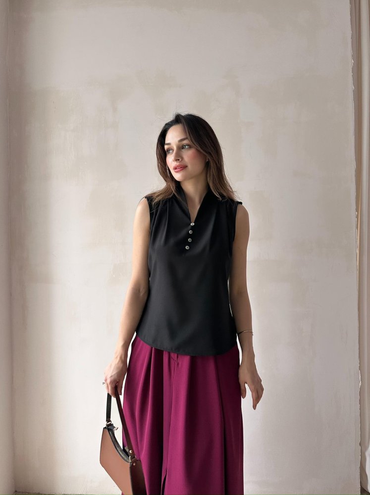 BRİTİSH Bluz 5084 - Siyah - Mooi Butik